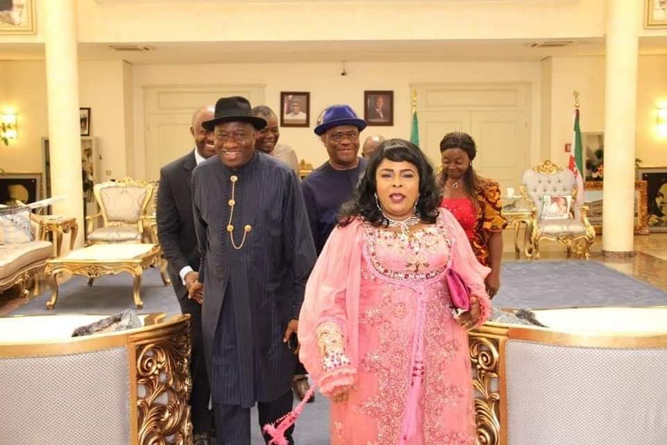 Goodluck Jonathan And His Wife, Patience, Visit Rivers Governor, Nyesom Wike (Photos)